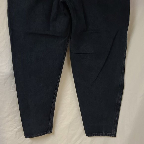 Vtg ST Johns Essentials Sport Women 14 Black Hight Waist MOM Tapered Jeans 32x30 - Picture 8 of 12